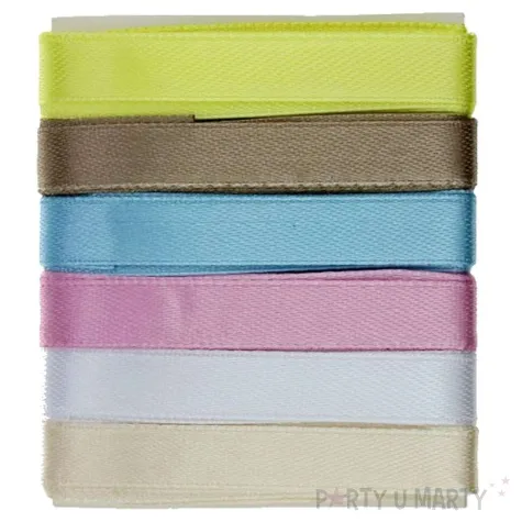 tasiemka classic 6 kolorow pastelowych mix titanum 10 mm 2 m