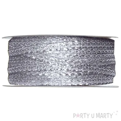 tasiemka metaliczna silwer santex 3mm 25m