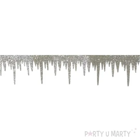 tasiemka ozdobna sople lodu srebrny aliga 2 m