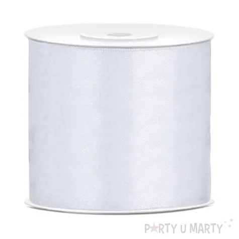 tasiemka satynowa classic biala partydeco 75 mm 25 m