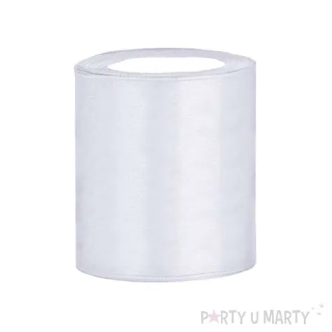 tasiemka satynowa classic bialy partydeco 100 mm 25 m