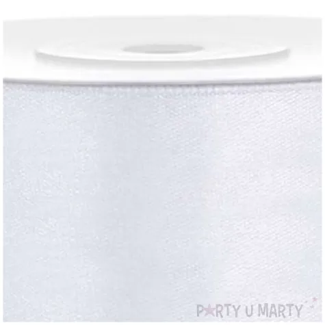 tasiemka satynowa classic bialy partydeco 25 mm 25 m