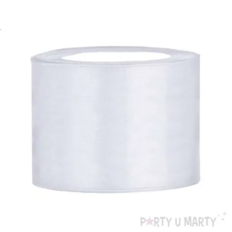 tasiemka satynowa classic bialy partydeco 50 mm 25 m