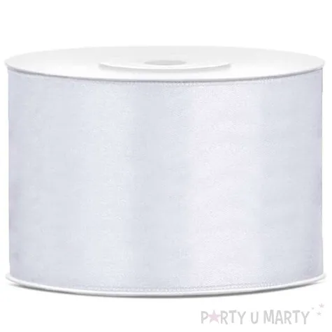 tasiemka satynowa classic bialy partydeco 50 mm 25 m