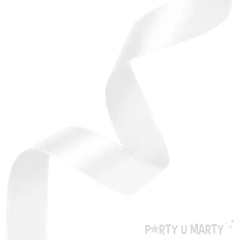 tasiemka satynowa classic bialy partypal 25 mm 23 m