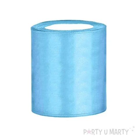 tasiemka satynowa classic blekitna partydeco 100 mm 25 m