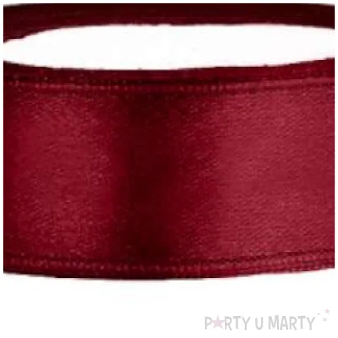 tasiemka satynowa classic bordowy partydeco 12 mm 25 m