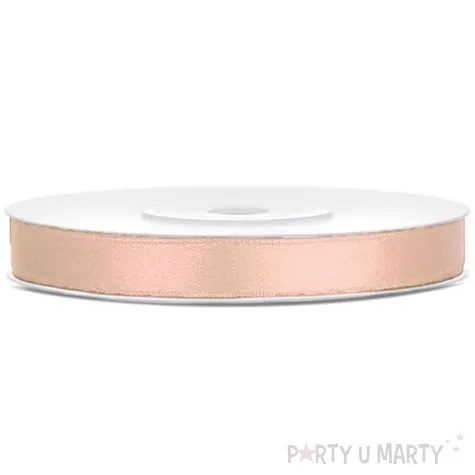 tasiemka satynowa classic brzoskwiniowa jasna partydeco 6 mm 25 m