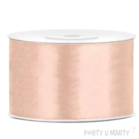 tasiemka satynowa classic brzoskwiniowy jasny partydeco 38 mm 25 m