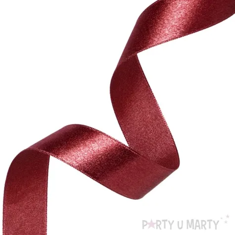 tasiemka satynowa classic burgundowy partypal 38 mm 23 m