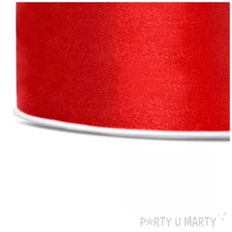 tasiemka satynowa classic czerwony partydeco 25 mm 25 m