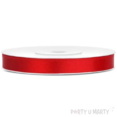 tasiemka satynowa classic czerwony partydeco 6 mm 25 m