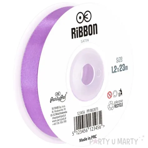 tasiemka satynowa classic fioletowy partypal 12 mm 23 m