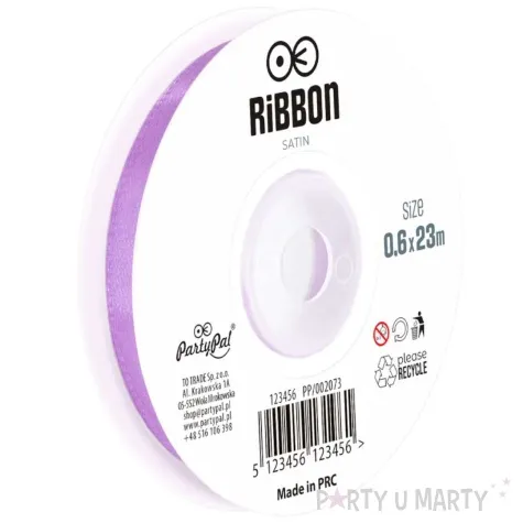tasiemka satynowa classic fioletowy partypal 6 mm 23 m