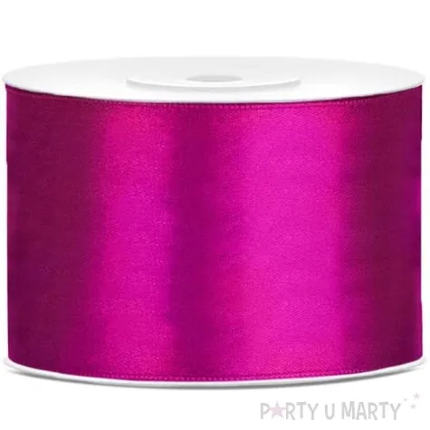 tasiemka satynowa classic fuksja partydeco 50 mm 25 m
