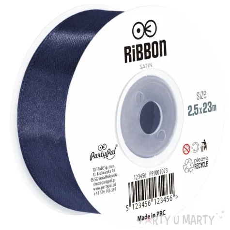 tasiemka satynowa classic granatowy partypal 25 mm 23 m