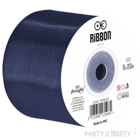 tasiemka satynowa classic granatowy partypal 50 mm 23 m