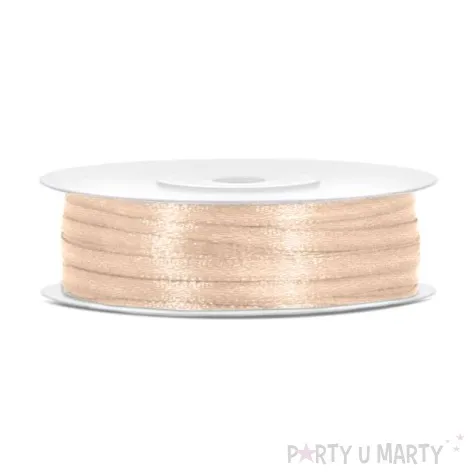 tasiemka satynowa classic kremowa partydeco 3 mm 50 m