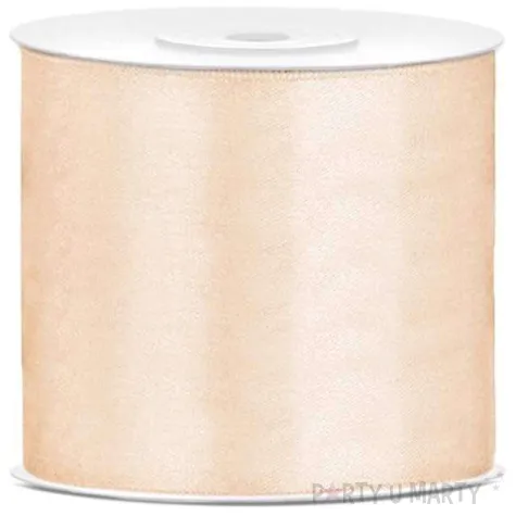 tasiemka satynowa classic kremowa partydeco 75 mm 25 m