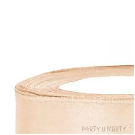 tasiemka satynowa classic kremowy partydeco 12 mm 25 m