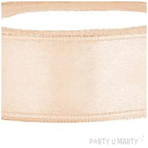 tasiemka satynowa classic kremowy partydeco 12 mm 25 m