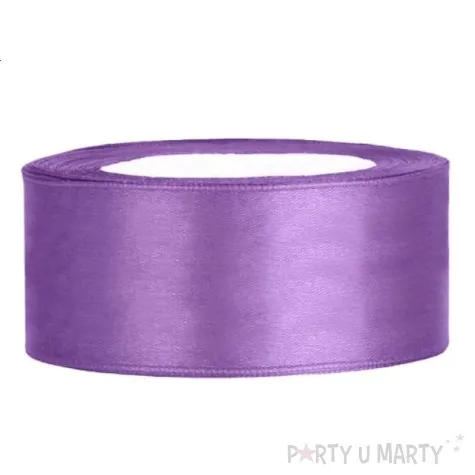 tasiemka satynowa classic lawendowy partydeco 25 mm 25 m