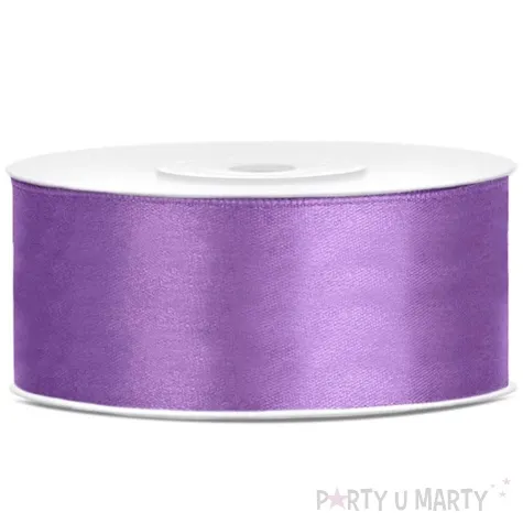 tasiemka satynowa classic lawendowy partydeco 25 mm 25 m