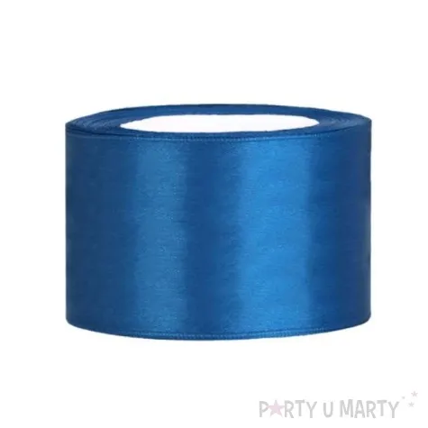 tasiemka satynowa classic niebieski partydeco 38 mm 25 m