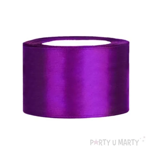 tasiemka satynowa classic purpurowa partydeco 38 mm 25 m