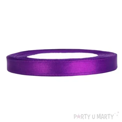 tasiemka satynowa classic purpurowa partydeco 6 mm 25 m