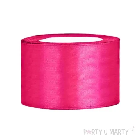 tasiemka satynowa classic rozowa ciemna partydeco 38 mm 25 m