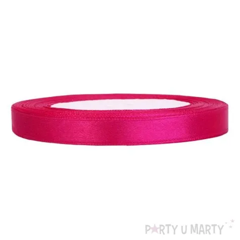 tasiemka satynowa classic rozowa ciemna partydeco 6 mm 25 m