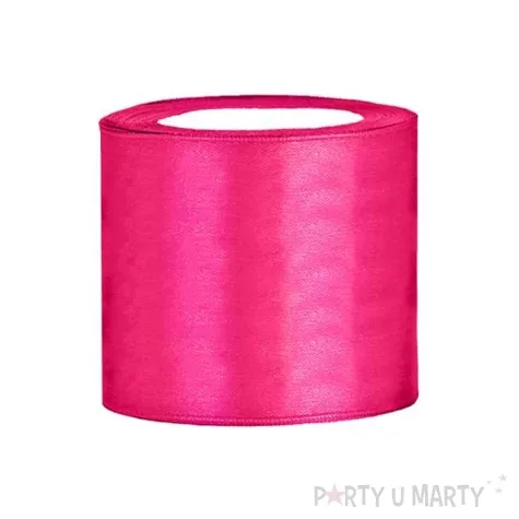 tasiemka satynowa classic rozowa ciemna partydeco 75 mm 25 m