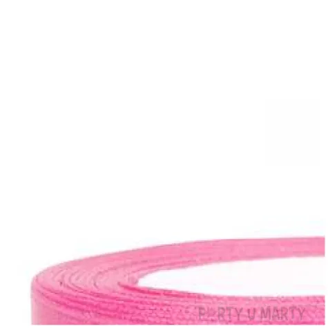 tasiemka satynowa classic rozowa partydeco 6 mm 25 m