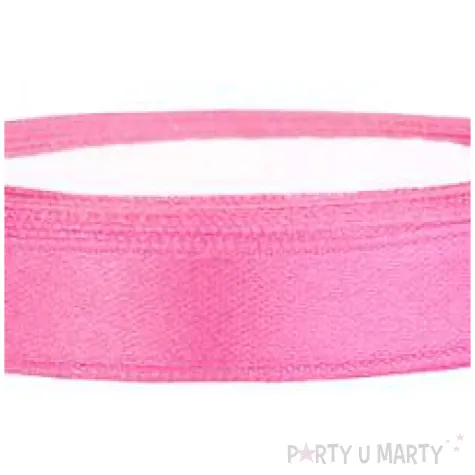 tasiemka satynowa classic rozowa partydeco 6 mm 25 m