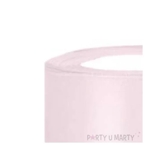 tasiemka satynowa classic rozowa pudrowa jasna partydeco 38 mm 25 m