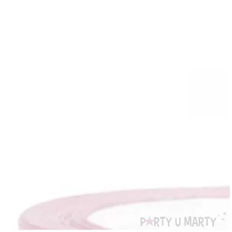 tasiemka satynowa classic rozowa pudrowa jasna partydeco 6mm 25 m