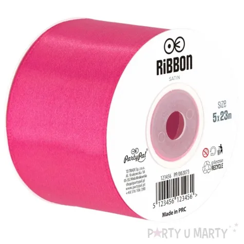 tasiemka satynowa classic rozowy ciemny partypal 50 mm 23 m