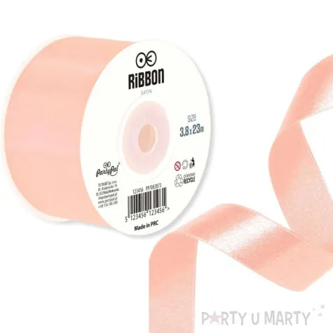 tasiemka satynowa classic rozowy pudrowy partypal 38 mm 23 m
