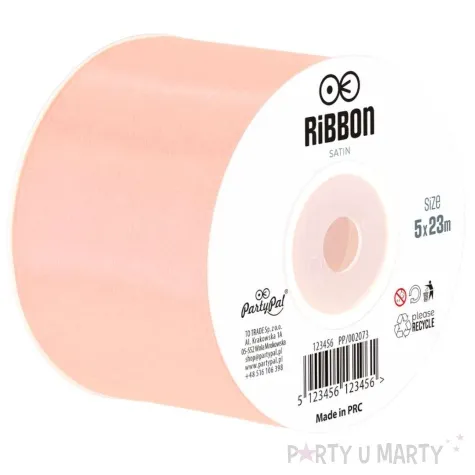 tasiemka satynowa classic rozowy pudrowy partypal 50 mm 23 m