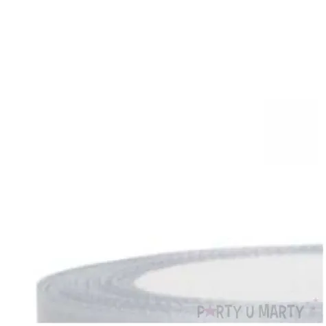 tasiemka satynowa classic srebrna partydeco 6 mm 25 m
