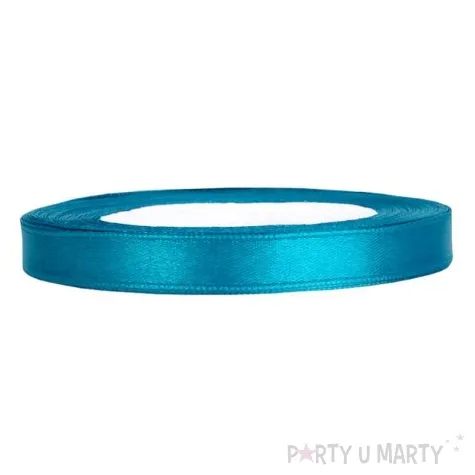 tasiemka satynowa classic turkusowa partydeco 6 mm 25 m