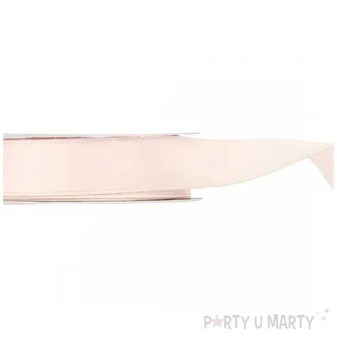 tasiemka satynowa classic wstazka dekoracja na wesele komunie urodziny zlamana biel 1 2 cm 25 m