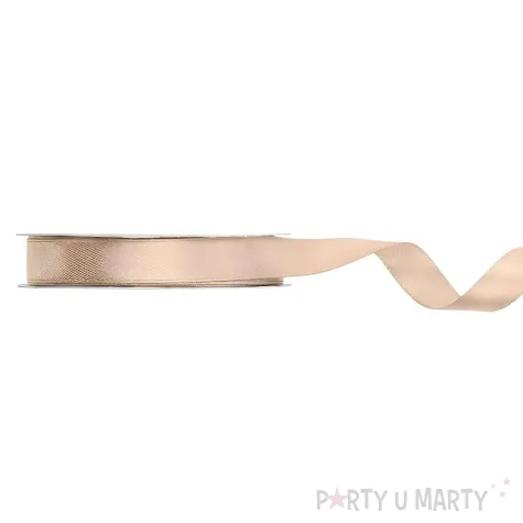 tasiemka satynowa classic wstazka dekoracja na wesele urodziny brzoskwiniowy 1 2 cm 25 m