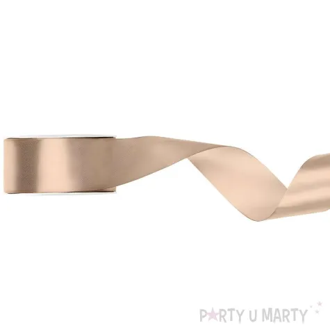 tasiemka satynowa classic wstazka dekoracja na wesele urodziny brzoskwiniowy 2 5 cm 25 m