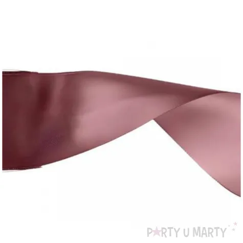 tasiemka satynowa classic wstazka dekoracja na wesele urodziny ciermny brudny roz 5 cm 25 m