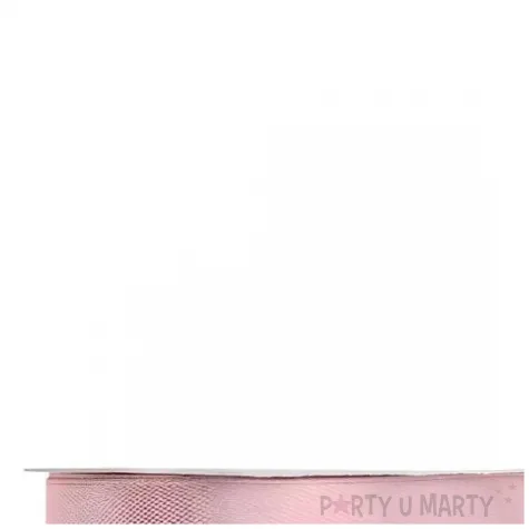 tasiemka satynowa classic wstazka dekoracja na wesele urodziny jasny brudny roz 1 2 cm 25 m