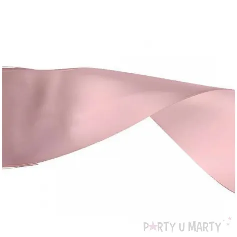 tasiemka satynowa classic wstazka dekoracja na wesele urodziny jasny brudny roz 5 cm 25 m