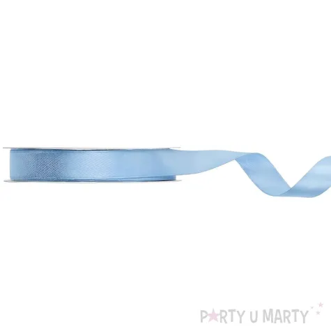 tasiemka satynowa classic wstazka dekoracja na wesele urodziny niebieski 1 2 cm 25 m