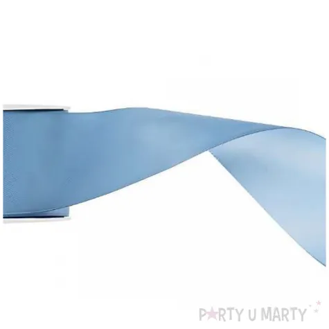 tasiemka satynowa classic wstazka dekoracja na wesele urodziny niebieski 2 5 cm 25 m